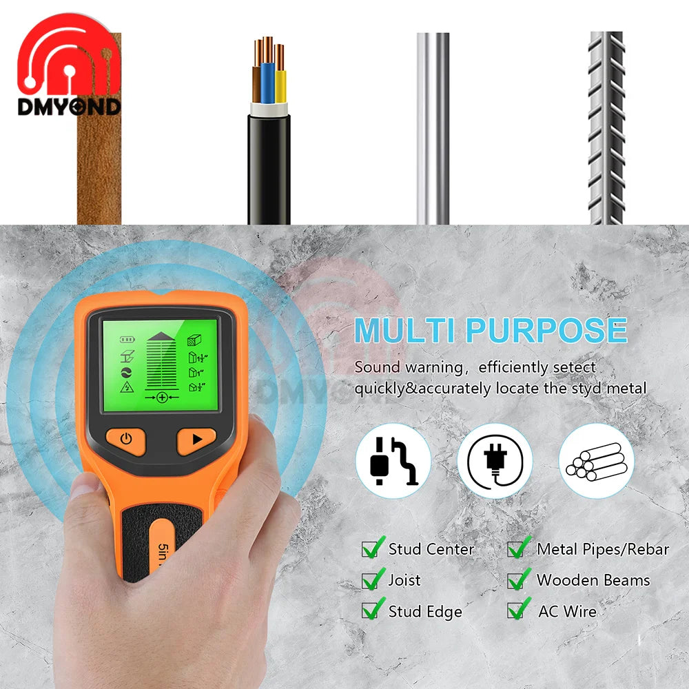 5 In 1 Stud Electronic Wall Detector Finders Multifunctional Handheld Metal Detector