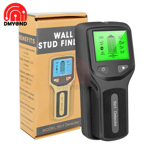 5 In 1 Stud Electronic Wall Detector Finders Multifunctional Handheld Metal Detector