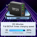 65W USB Charger Type C Adapter for iPhone Samsung Xiaomi Huawei