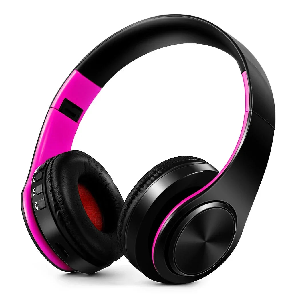 Gold Wireless Headphones Bluetooth Earphone Stereo Headset