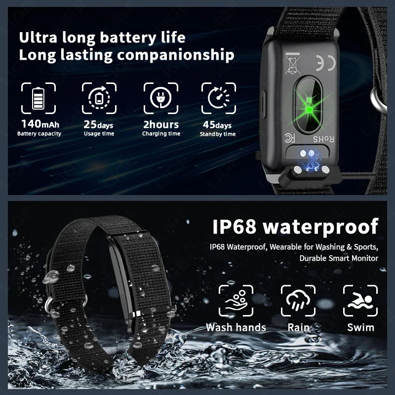 Smart Fitness Bracelet – Heart Rate & Sleep Monitor
