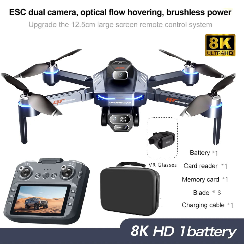 GT8 Drone GPS 8K Professional HD 360° Dual Cameras 5G WIFI