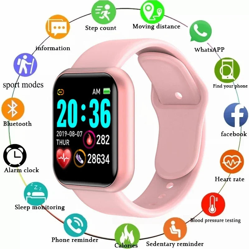 Y68 Smartwatch D20 Bluetooth Fitness Tracker for Men and Women