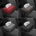 Car Tissue Box with Artificial Leather for Hanging Storage