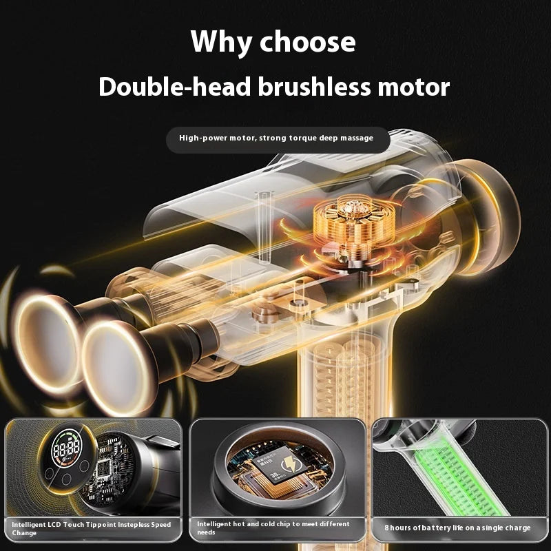 Double Head Handheld Mini Massager Gun