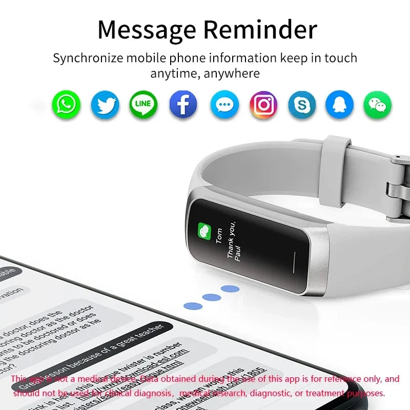 LIGE Smartwatch 1.1" AMOLED Waterproof Sports Tracker for IOS Android