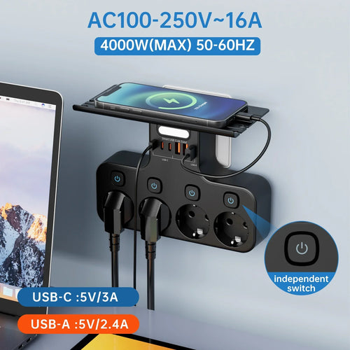 4000W Power Strip with USB C Ports by DODOYESANA