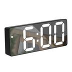 Digital Alarm Clock LED Curved Screen Plastic Bedside Clock