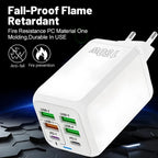 150W USB Charger Wall Adapter with 6 Ports and Fast Charging