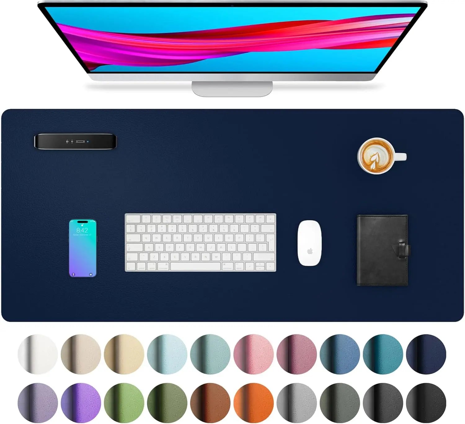 Large Waterproof PU Leather Desk Mat for Office and Home