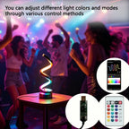 Smart LED Spiral Table Lamp by KIQUNE with Remote Control