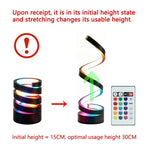 Smart LED Spiral Table Lamp by KIQUNE with Remote Control