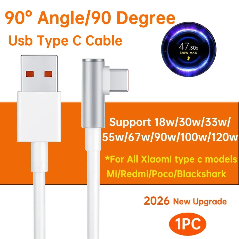Xiaomi Type C Cable 120W Fast Charger for Mi and Redmi Phones