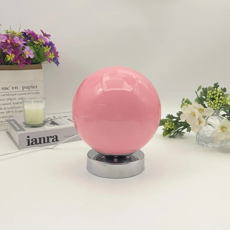 Murano Glass Table Lamp USB Powered Vintage Glass Lighting