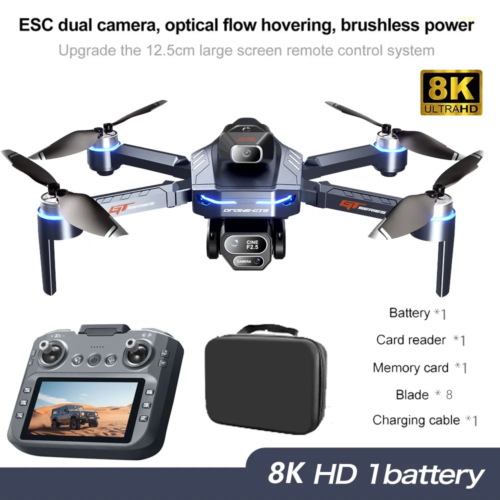 GT8 Drone GPS 8K Professional HD 360° Dual Cameras 5G WIFI