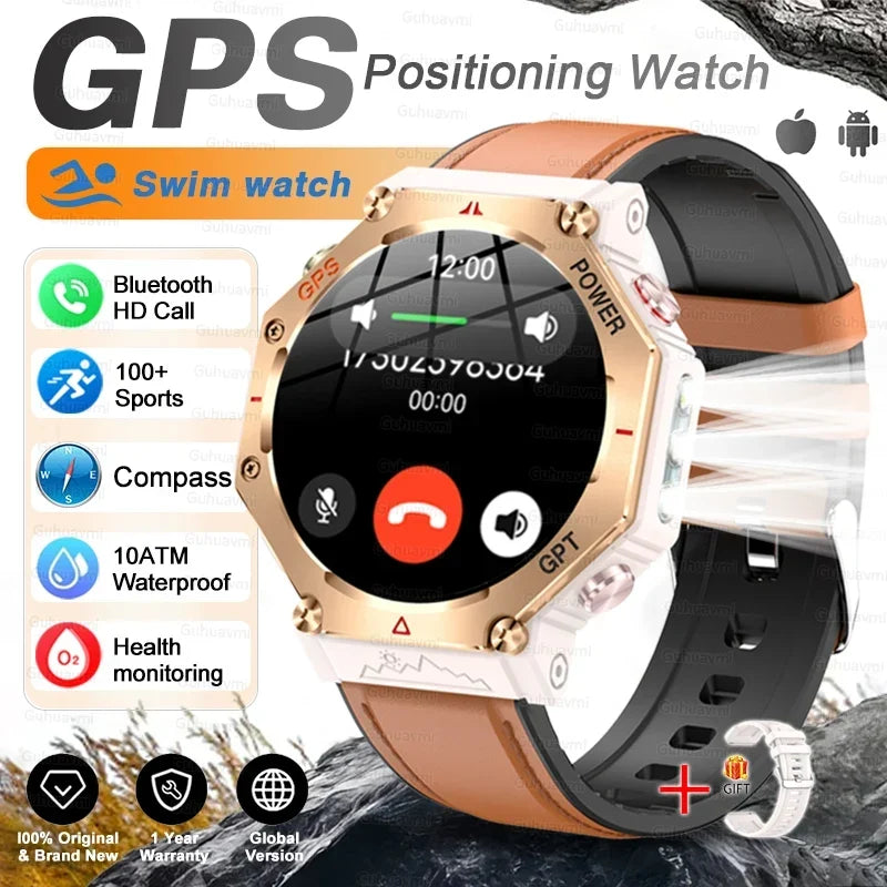 T-Rex 3 GPS Smart Watch by GUHUAVMI - Military Grade, 10ATM Waterproof