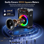 Portable Bluetooth 5.3 Kara Ok Speaker With 2 Microphones