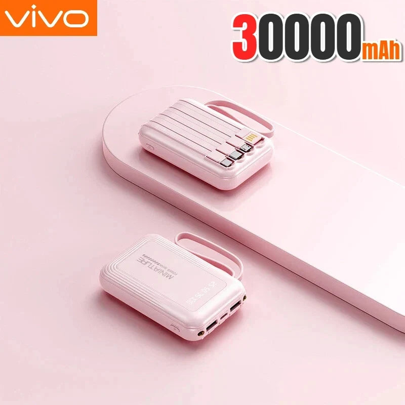 VIVO Mini Power Bank 500000mAh with 4 Built-in Cables