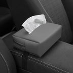 Car Tissue Box with Artificial Leather for Hanging Storage