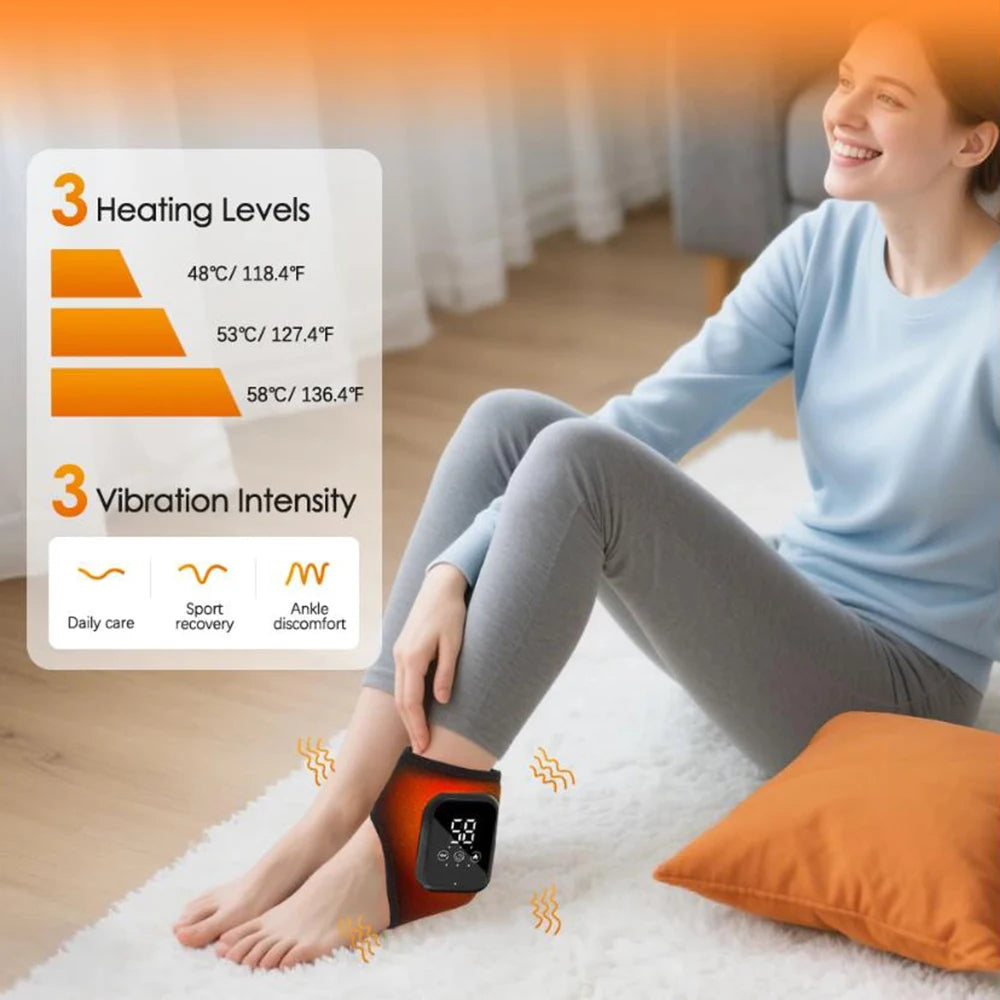 Electric Heat And Vibration Ankle Massager